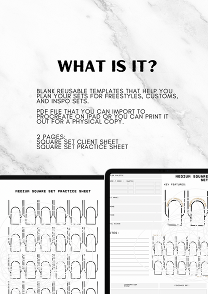 Medium Square Set Practice Sheets v2