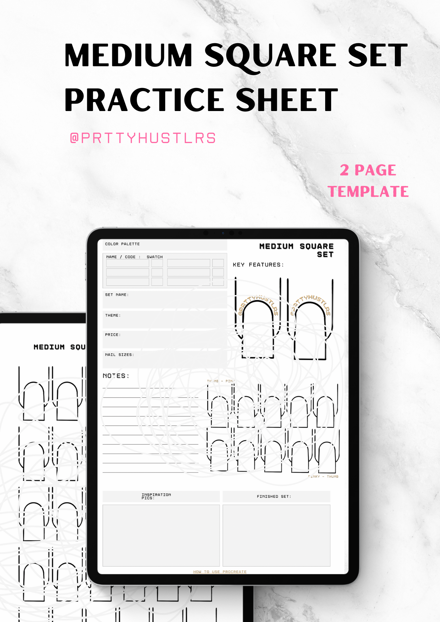 Medium Square Set Practice Sheets v2