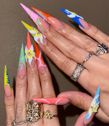 'Polychroma' Stiletto Press On Set