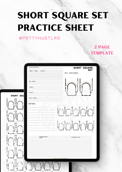 Short Square Set Practice Sheets v2