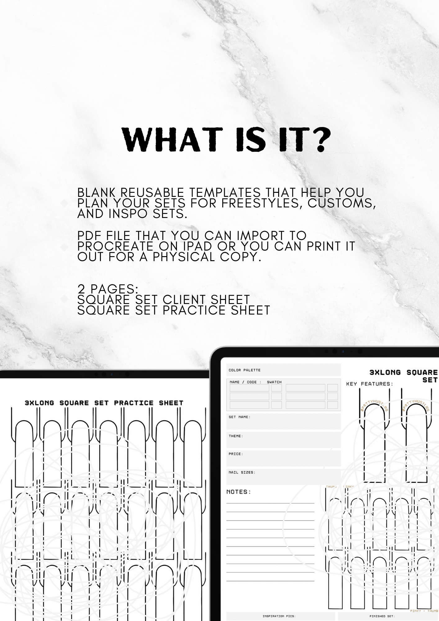 3XLong Square Set Practice Sheets v2