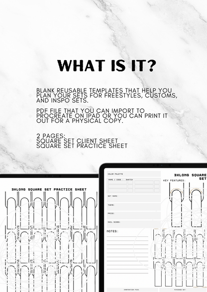 3XLong Square Set Practice Sheets v2