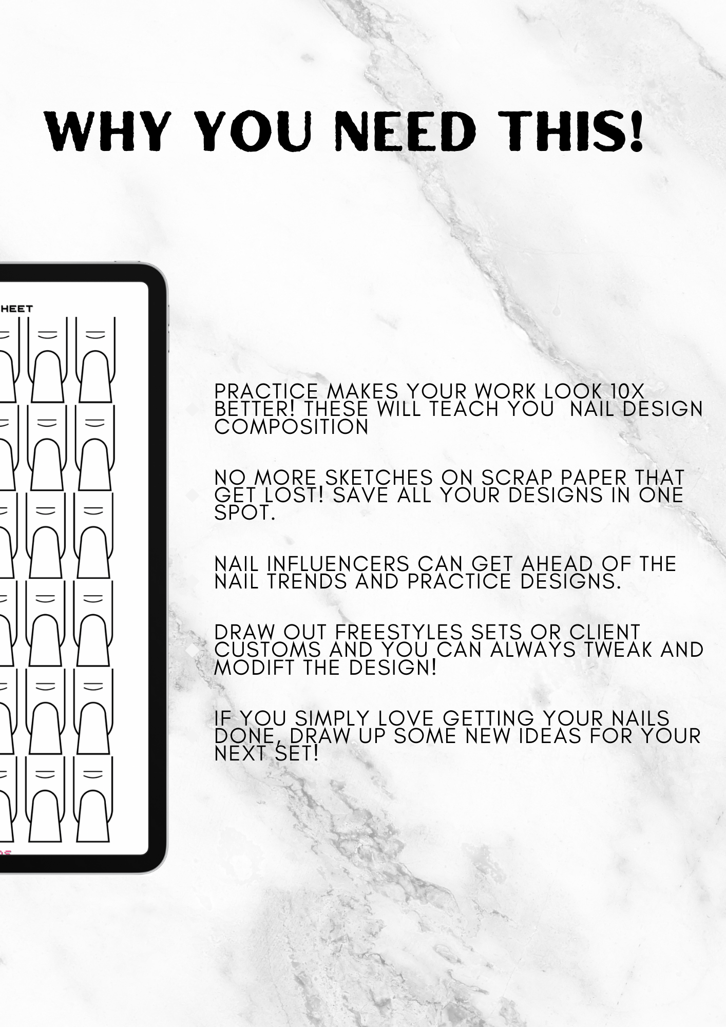 Digital Nail Practice Sheets Pack
